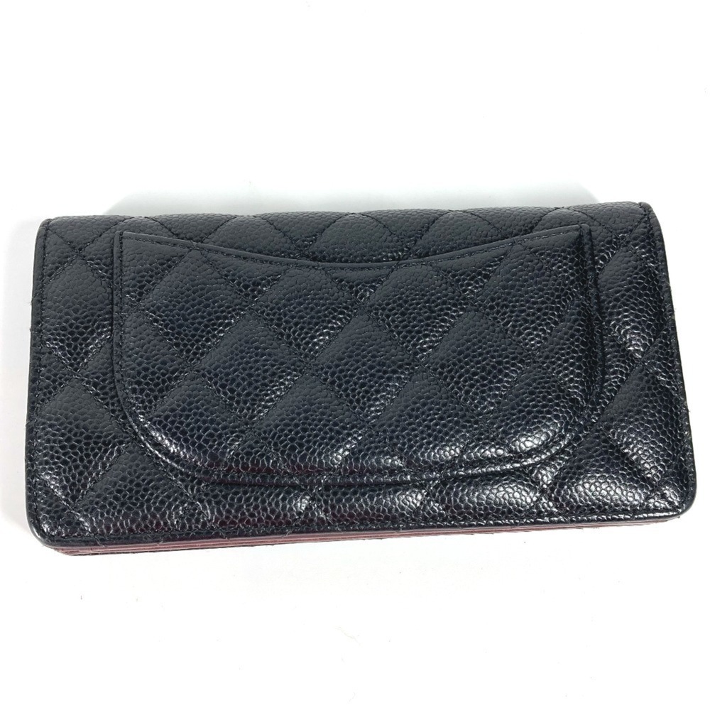 CHANEL Authentic Black Caviar Leather Logo Wallet - Picture 7 of 16